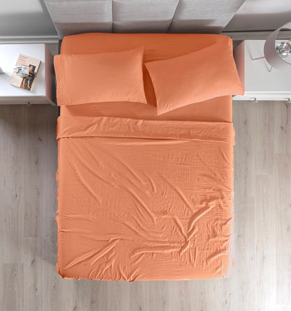 CORAL VIASOFT WASHED SHEET SET